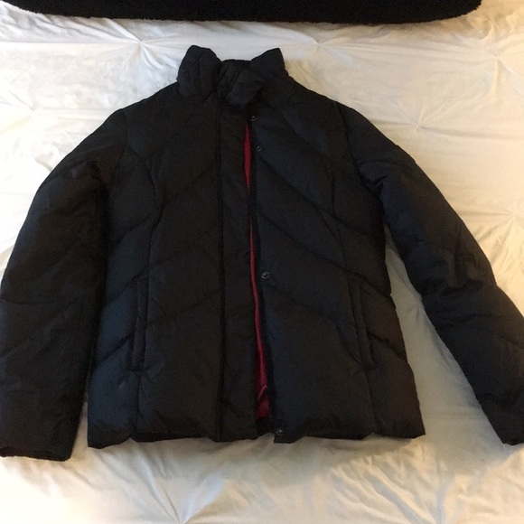 tommy hilfiger black bubble jacket